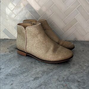 Gold Glitter Ankle Boots